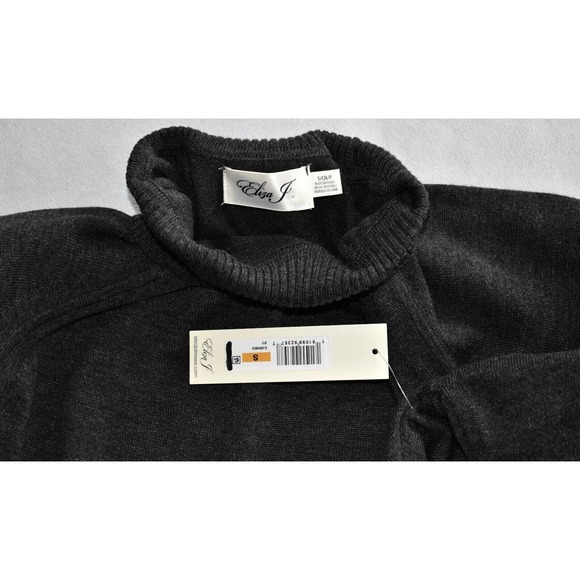 A8 NWT ELIZA J Grey Knit Mock Neck Zipper Side Long Sleeve Sweater Dress Size S - Picture 6 of 8